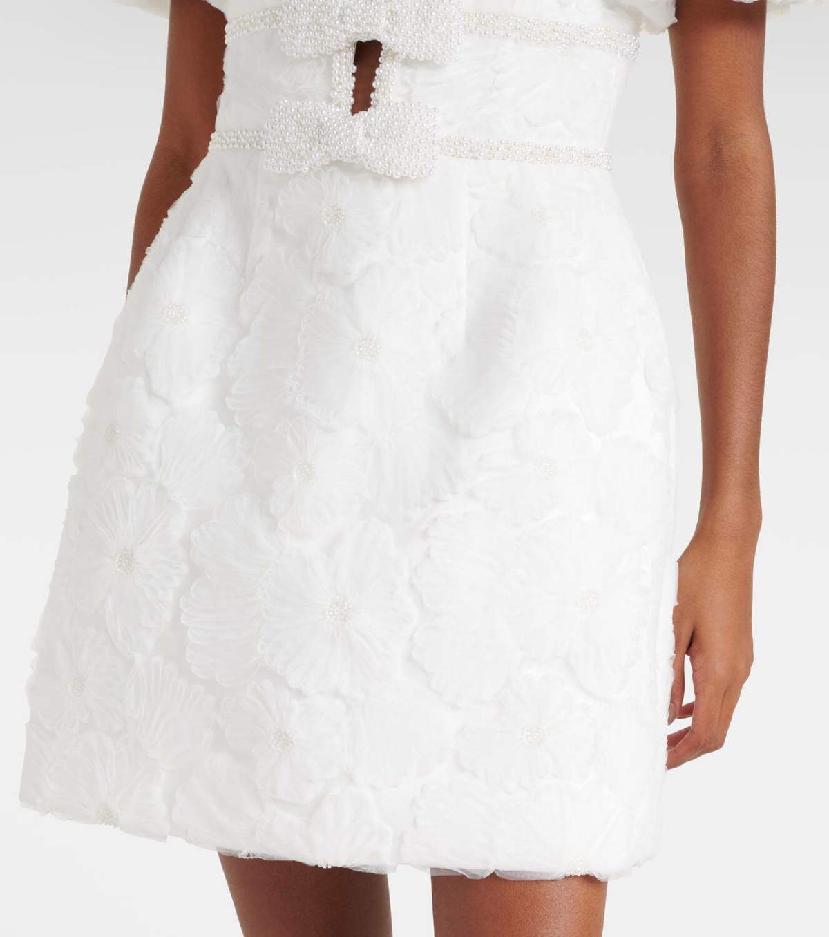 Rebecca Vallance Delilah bow-detail embellished minidress Rebecca Vallance
