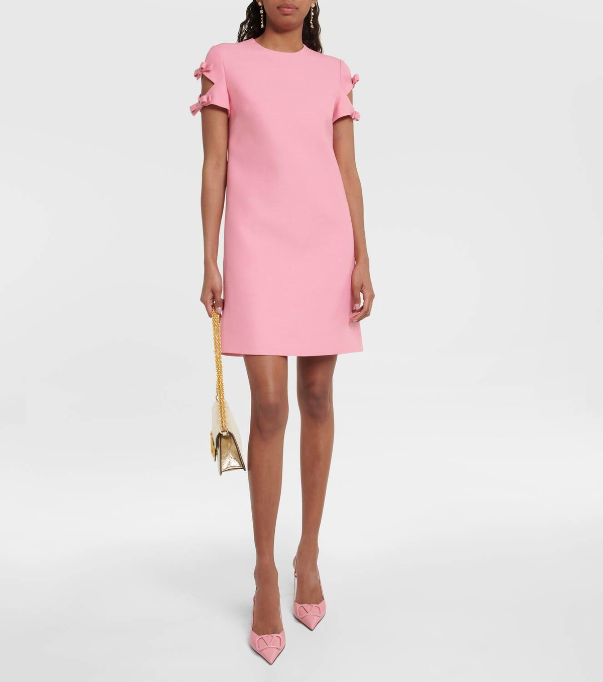 Valentino Crêpe Couture bow-embellished minidress