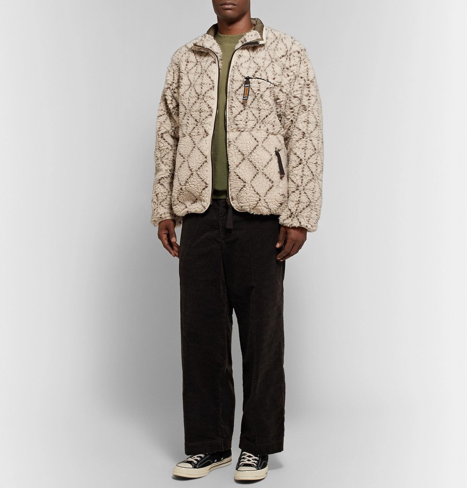 KAPITAL - Reversible Printed Fleece and Nylon Jacket - Men - Ecru KAPITAL