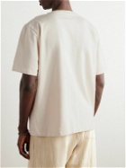 Monitaly - Crochet-Trimmed Cotton-Jersey T-Shirt - White