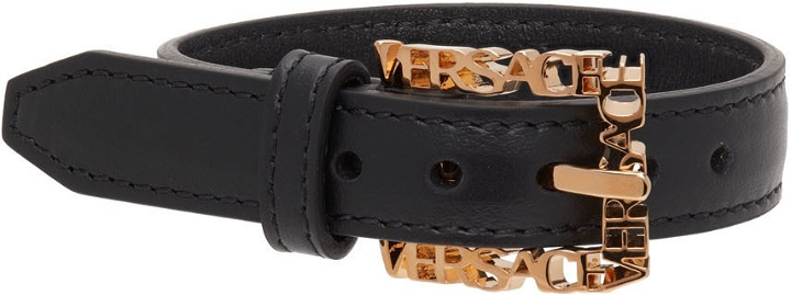 Photo: Versace Black Logo Cuff Bracelet