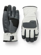 Kjus - Logo-Embossed Leather and Shell Ski Gloves - Gray