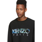 Kenzo Black Woven Cady Logo Sweater