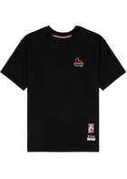 Evisu Hanafuda Kamon Printed Cotton T-shirt Black