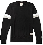 Todd Snyder Champion - Striped Loopback Cotton-Jersey Sweatshirt - Black