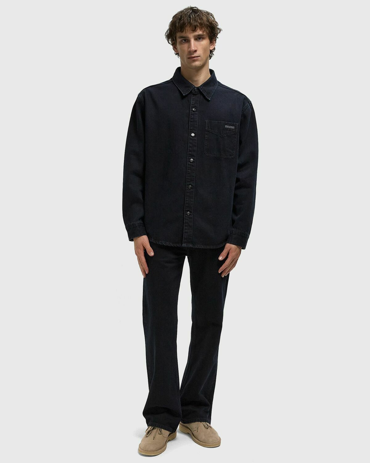 Calvin Klein Jeans BLUE BLACK STONE 90S OVERSHIRT Blue Men