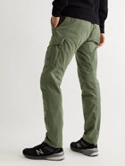 C.P. Company - Slim-Fit Tapered Garment-Dyed Stretch-Cotton Sateen Cargo Trousers - Green