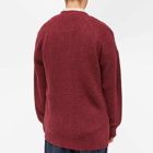 YMC Men's Kurt Knit Cardigan in Burgundy