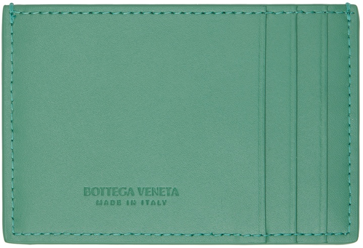 Photo: Bottega Veneta Green Intreccio Card Holder
