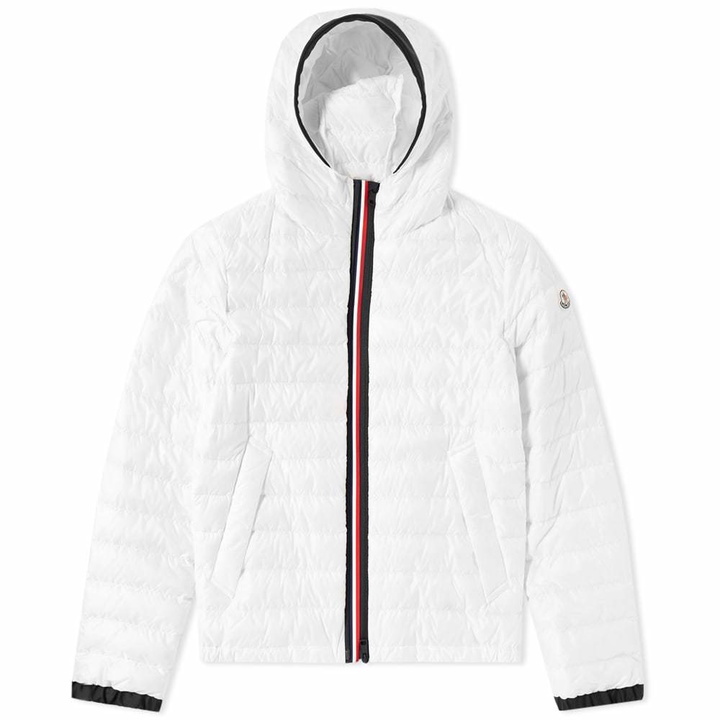 Photo: Moncler Morvan Double Zip Tricolour Placket Jacket White