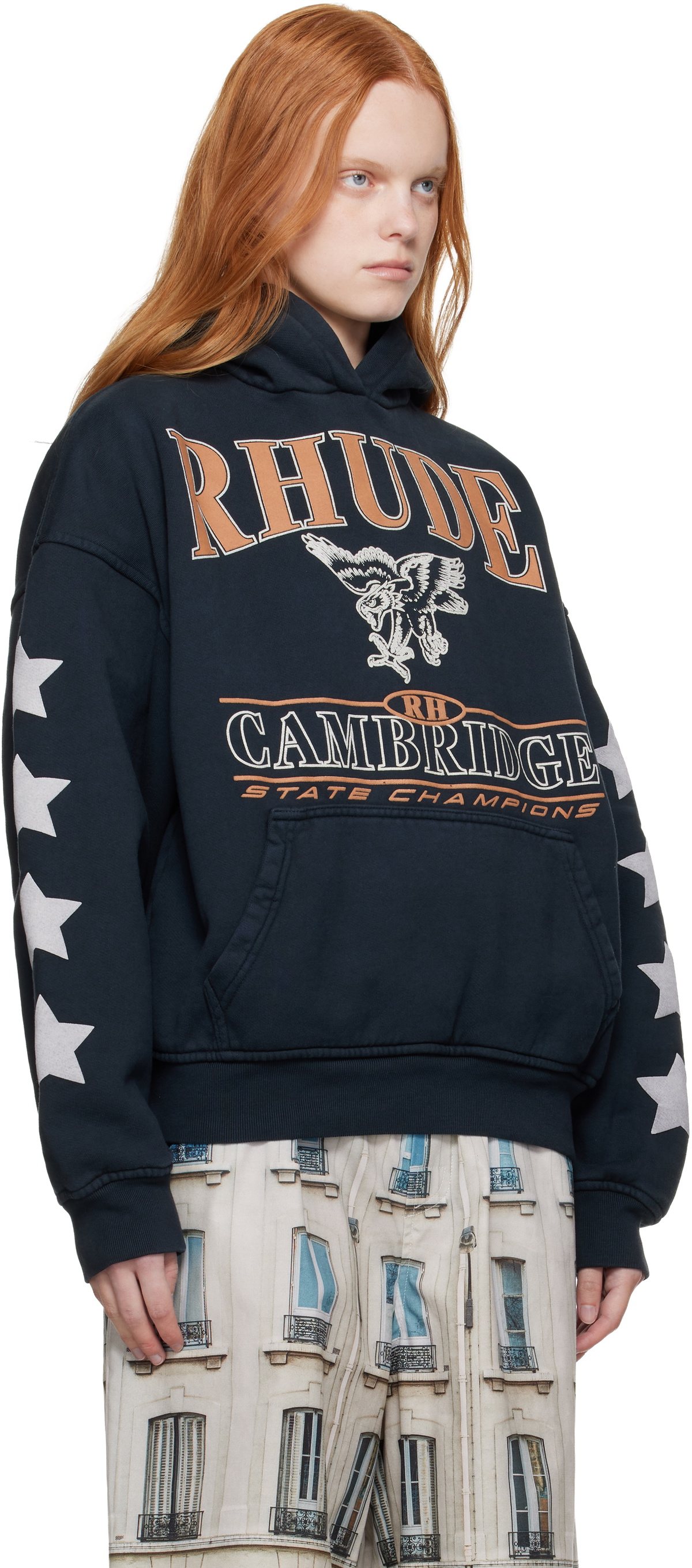 Rhude Black 'Cambridge State Champions' Hoodie