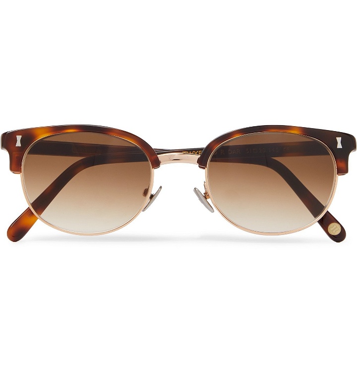 Photo: Cubitts - Twyford Round-Frame Acetate and Gold-Tone Sunglasses - Black