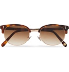 Cubitts - Twyford Round-Frame Acetate and Gold-Tone Sunglasses - Black