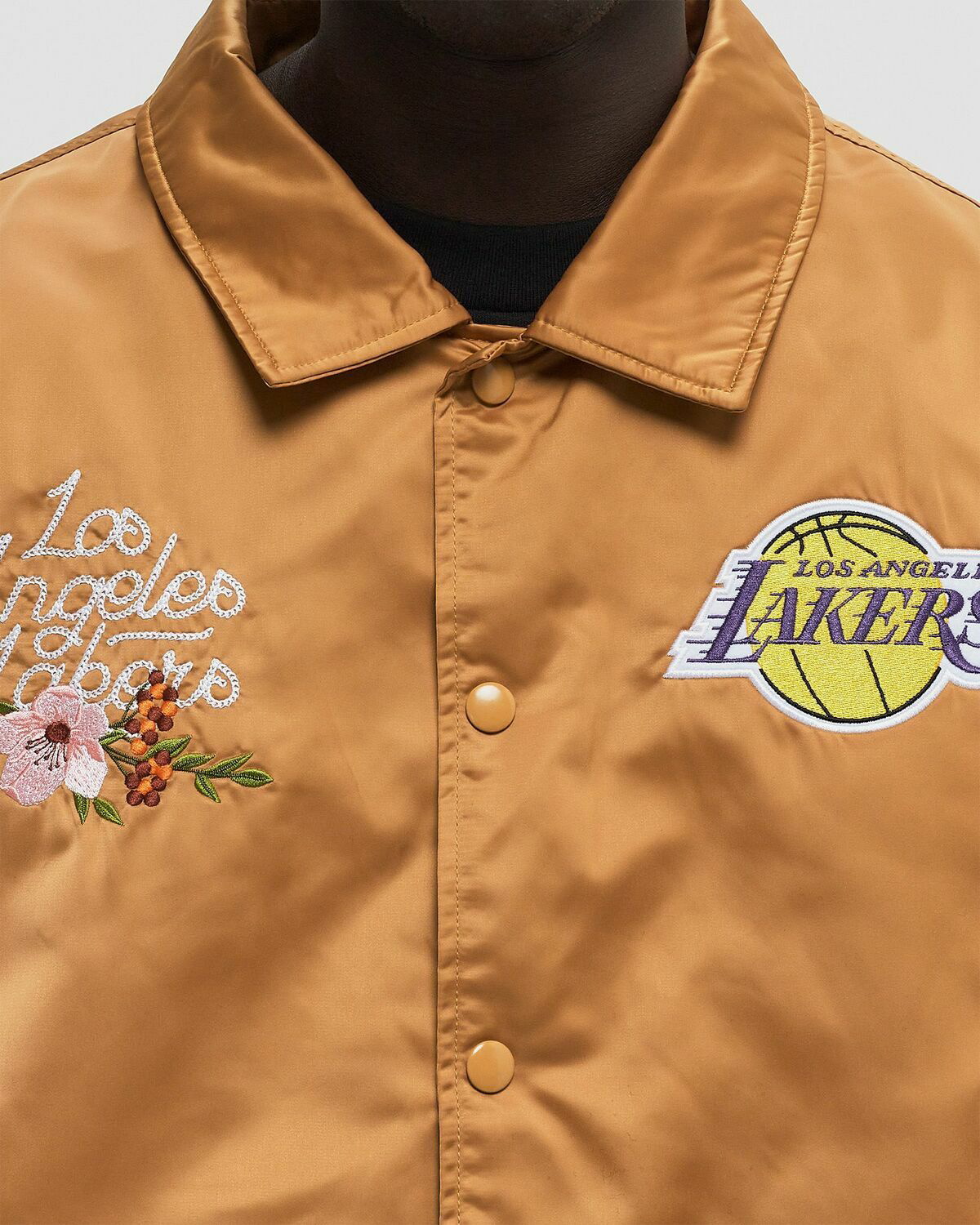 New Era NBA FLORAL SATIN JACKET LOS ANGELES LAKERS Brown Mens