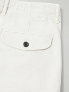 Incotex - Straight-Leg Textured Cotton-Blend Cargo Shorts - Neutrals