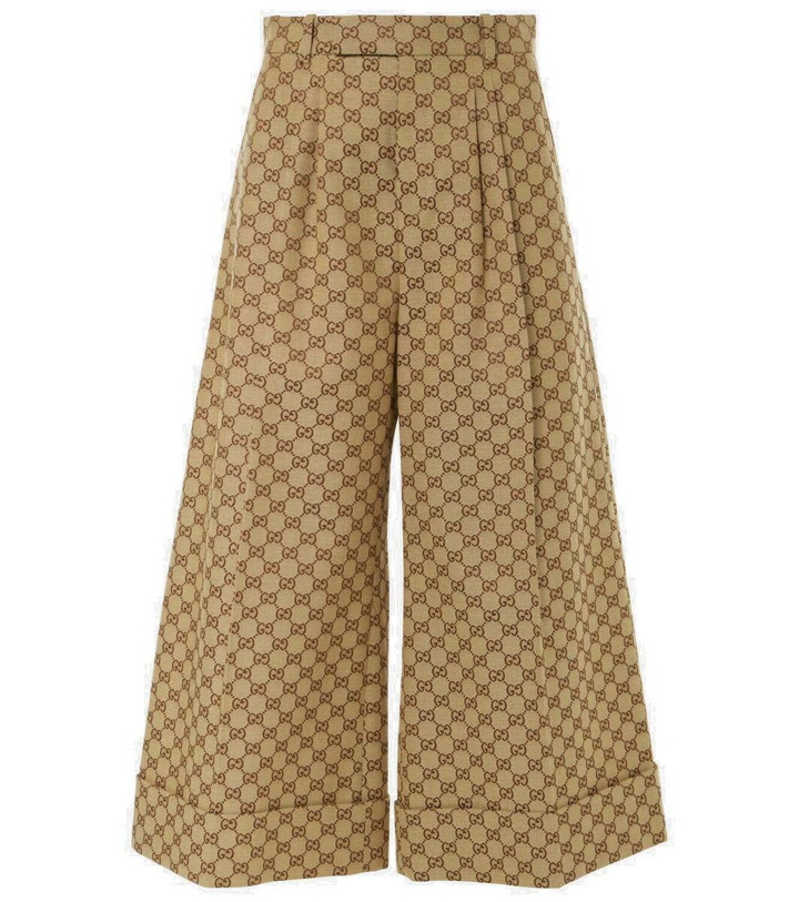 Photo: Gucci GG canvas wide-leg pants