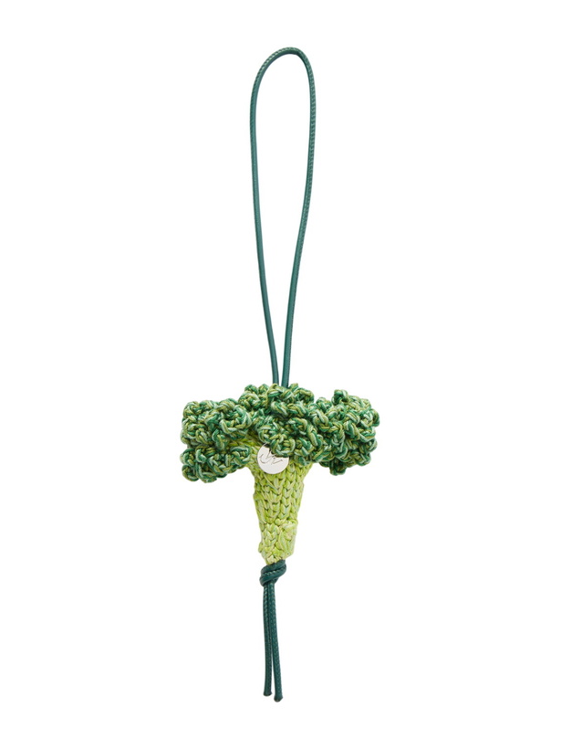 Photo: JW Anderson - Broccoli Crocheted Cotton and Leather Bag Charm