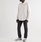 Noon Goons - Jazzed Oversized Glittered Checked Jacquard Shirt - White