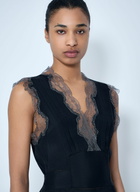 Maison Margiela Lace Trim Midi Dress