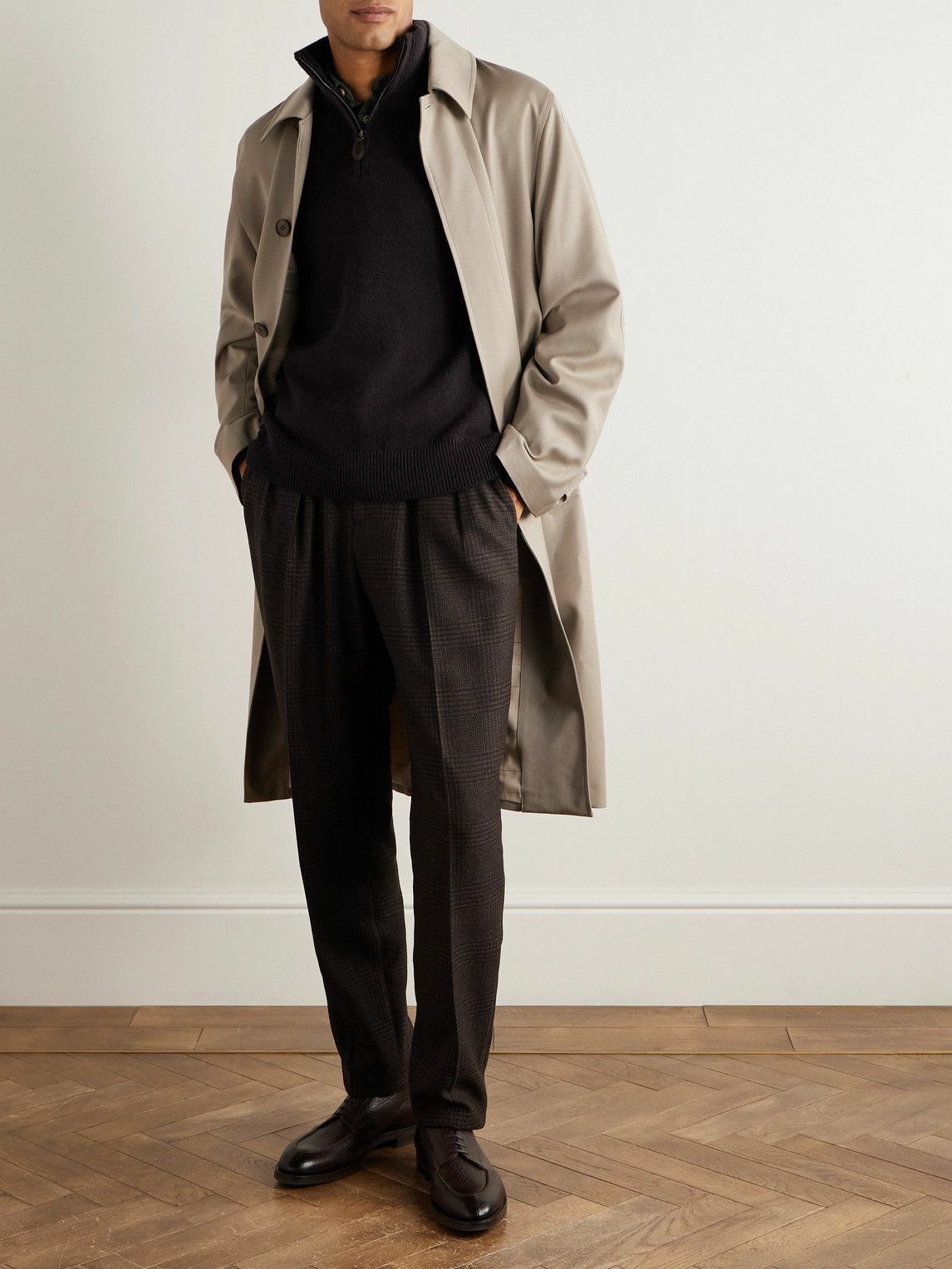 Purdey - Hertford Wool Half-Zip Sweater - Brown