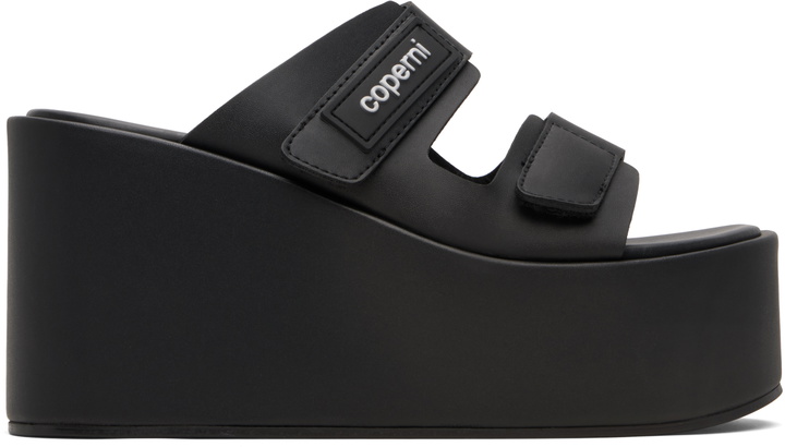 Photo: Coperni Black Patch Wedge Sandals