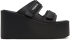 Coperni Black Patch Wedge Sandals