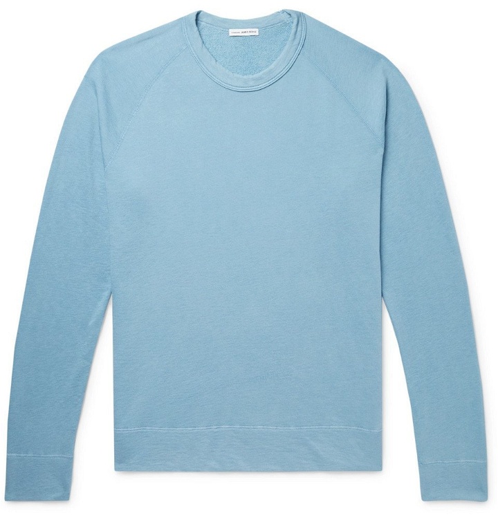 Photo: James Perse - Loopback Supima Cotton-Jersey Sweatshirt - Light blue