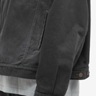Balenciaga Men's Pull-Over Denim Jacket in Matte Black