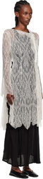 YOHJI YAMAMOTO Off-White Lace Long Top