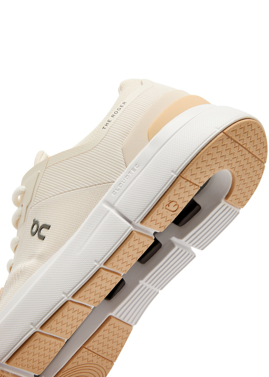 ON X The Roger Spin Panelled Mesh-knit Sneakers Cream