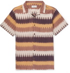 YMC - Camp-Collar Printed Cotton-Gauze Shirt - Brown