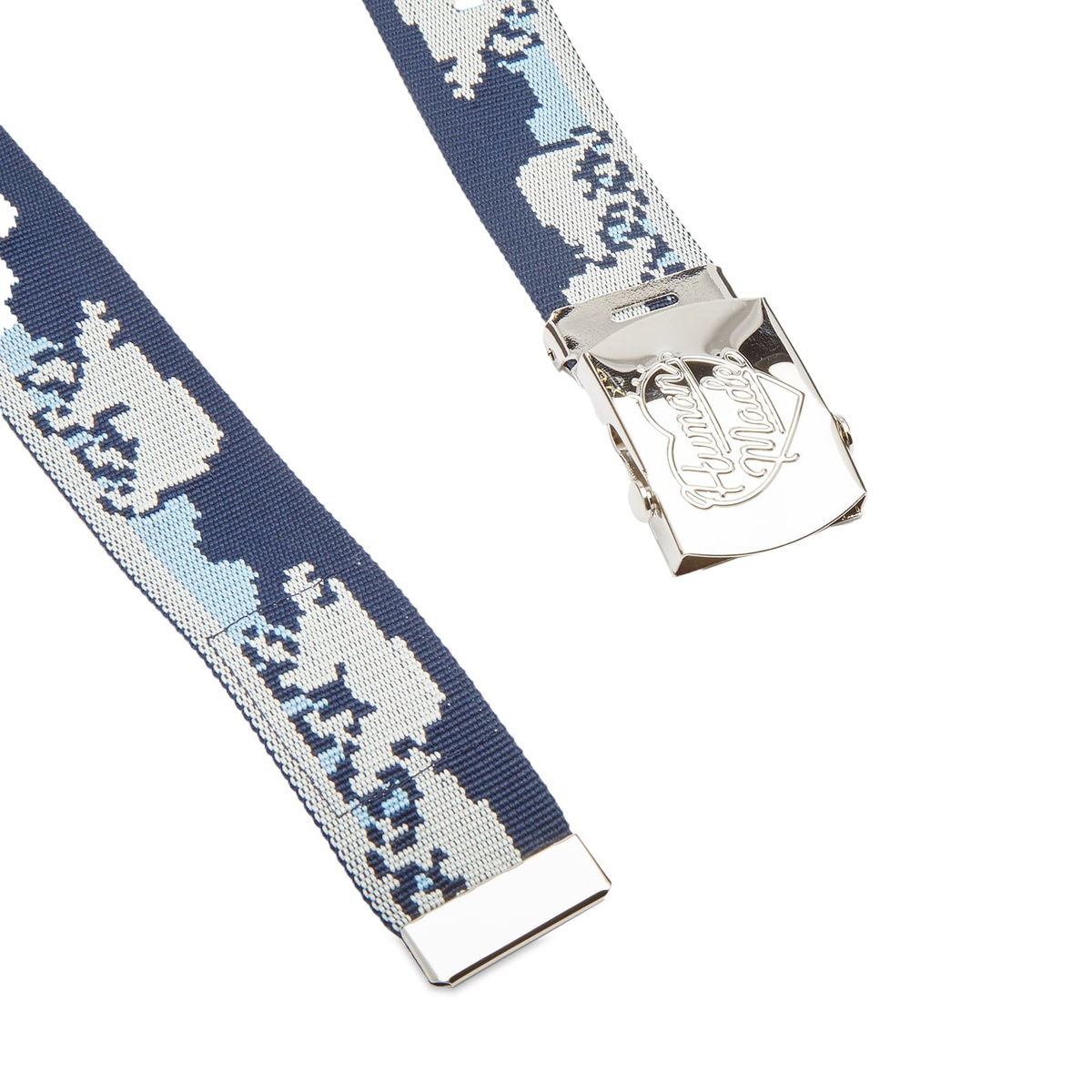 Human Made Men's Jacquard Web Belt in Blue Human Made