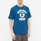 Men's AAPE Foil Camo Union T-Shirt in Blue