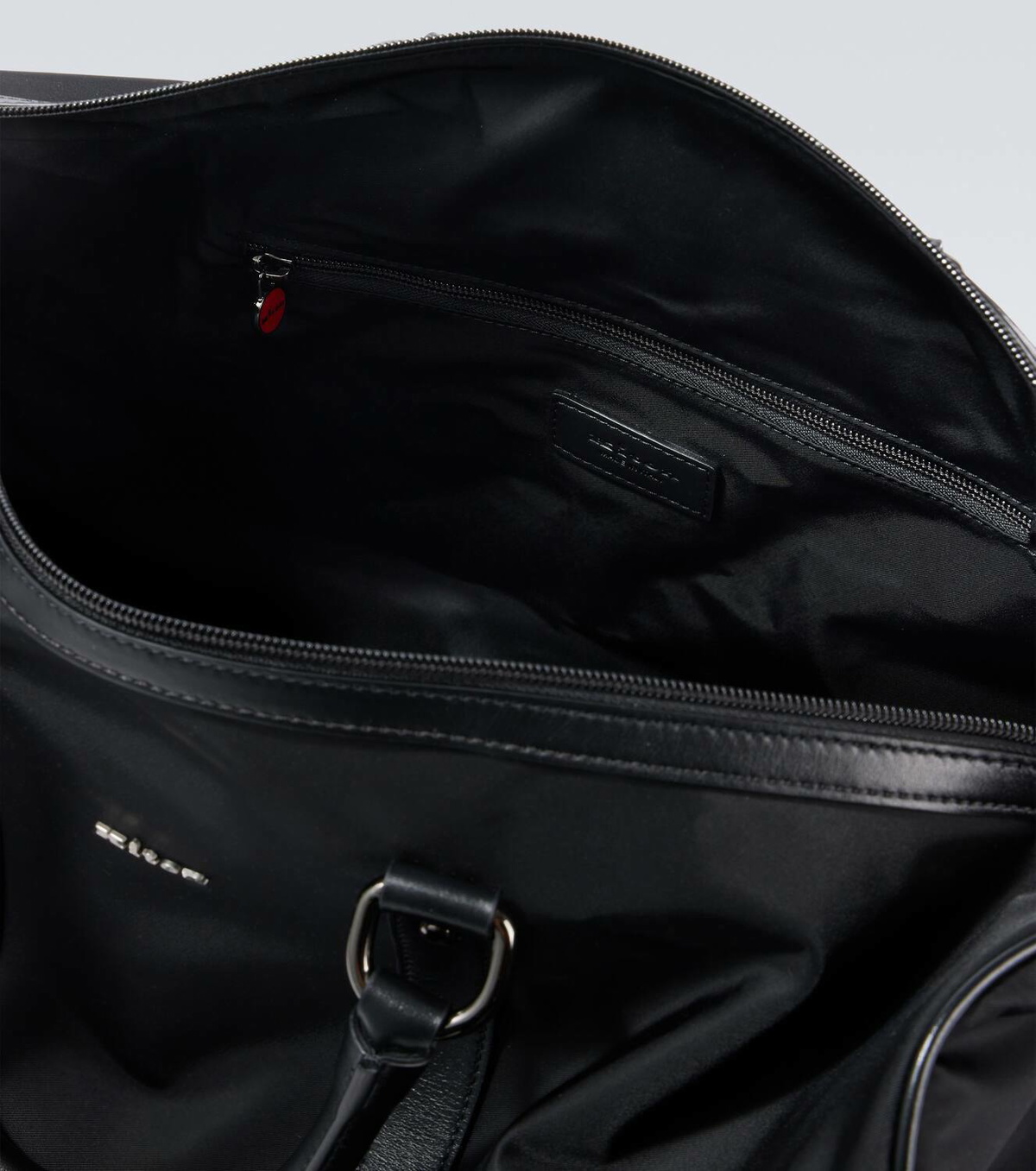 Kiton Leather-trimmed duffel bag