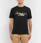 rag & bone - Bleached Logo-Print Slub Cotton-Jersey T-Shirt - Black