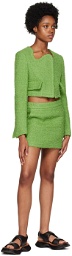 Recto Green Pocket Miniskirt