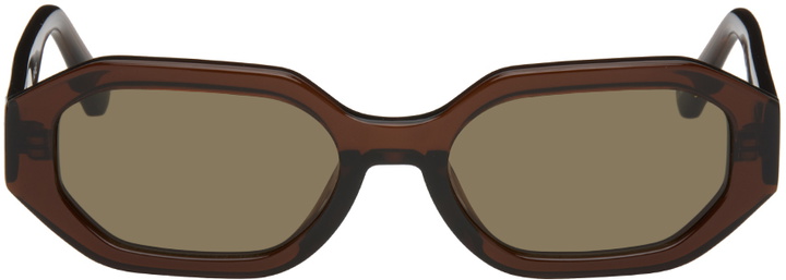 Photo: The Attico Brown Linda Farrow Edition Irene Sunglasses