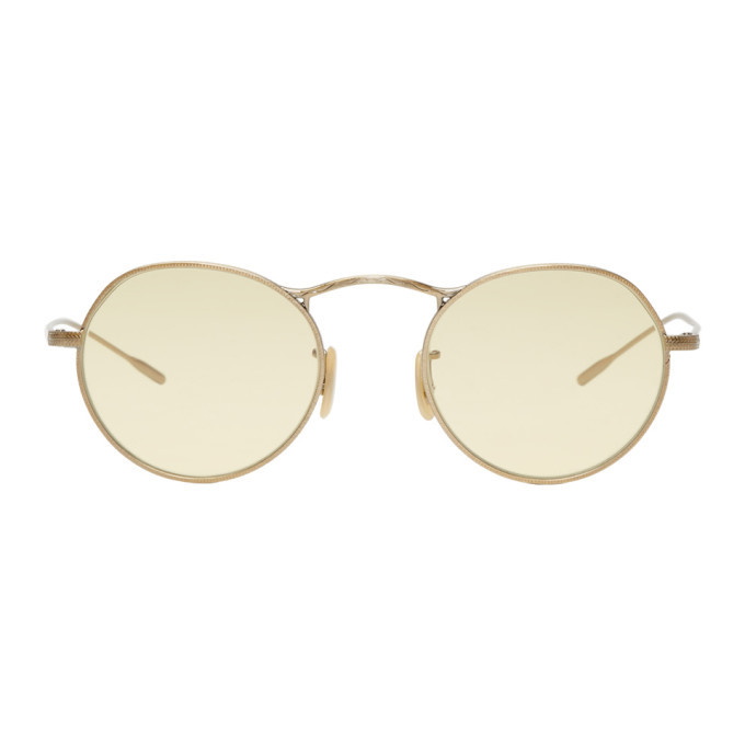 Photo: Oliver Peoples Gold and Yellow M-4 30th Sunglasses