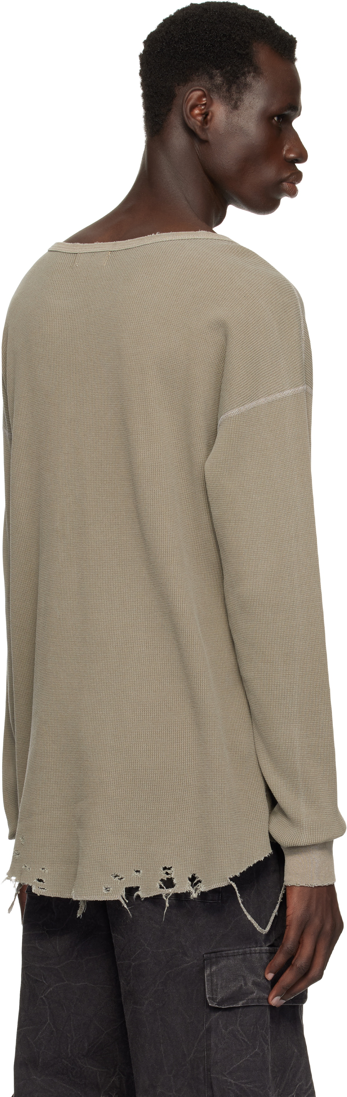 John Elliott Khaki Folsom Thermal T-shirt