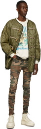 R13 Khaki Refurbished Liner Jacket