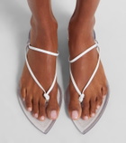 Alaïa Invisible leather thong sandals