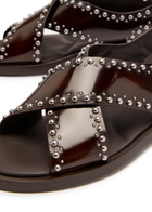 Church's Remi Stud-embellished Patent Leather Sandals Brown