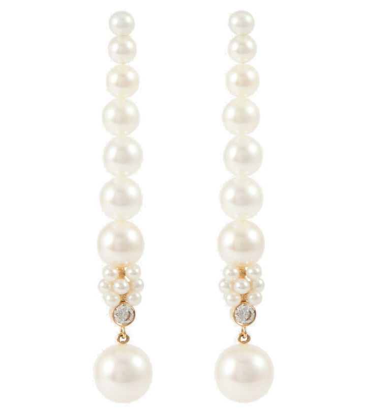 Photo: Sophie Bille Brahe - Sienna Rêve 14kt gold earrings with diamonds and pearls