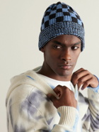 The Elder Statesman - Bolt Checked Cotton Beanie