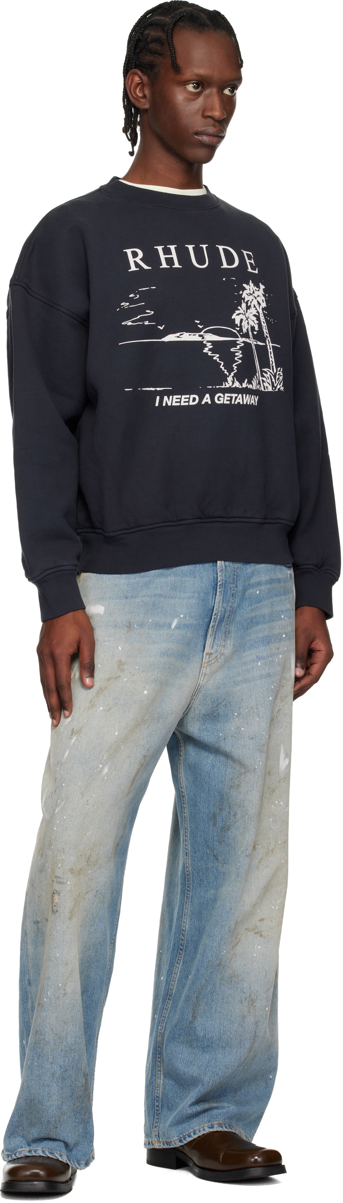Rhude Black 'I Need A Getaway' Sweatshirt