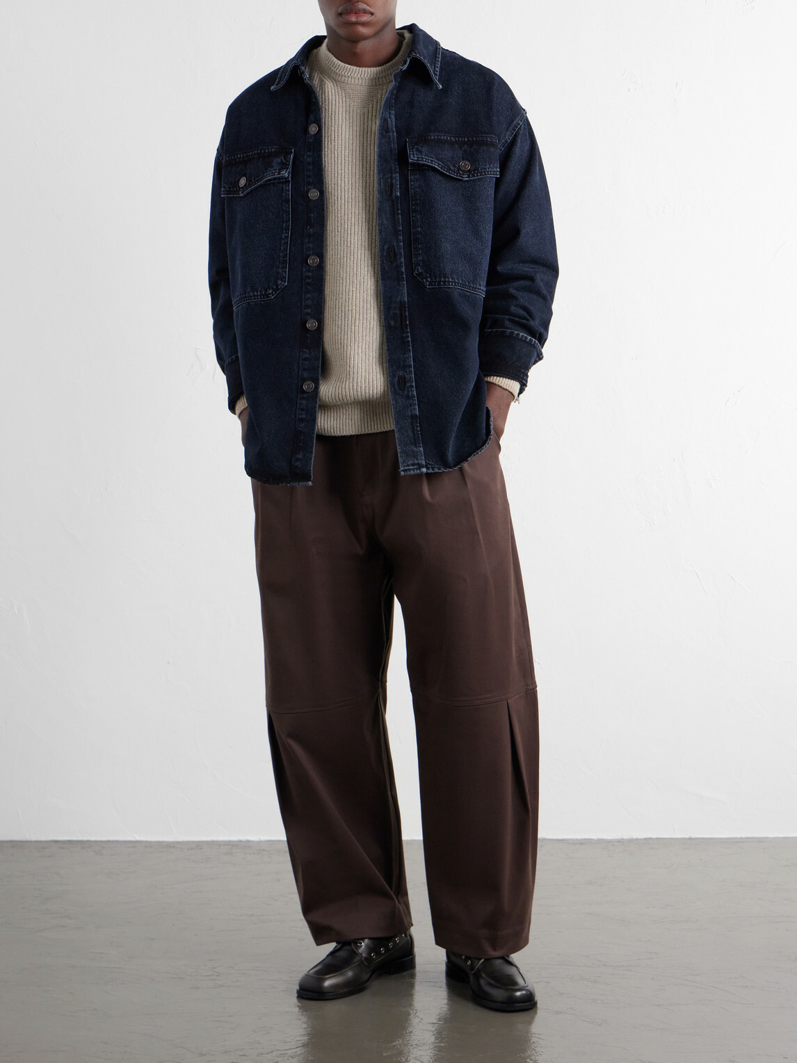 FrizmWORKS - Ribbed Wool-Blend Sweater - Neutrals