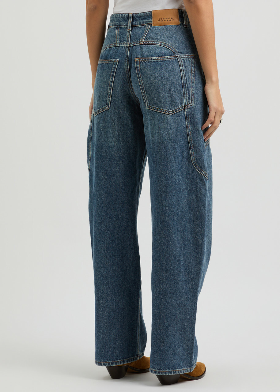 【Isabel Marant】 Fanny barrel-legジーンズ Fanny barrel-leg jeans in white - Isabel Marant | Mytheresa