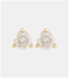 Stone and Strand 14kt gold earrings with diamonds