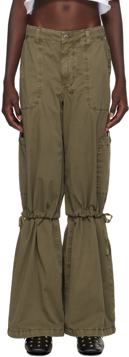 Ksubi Khaki Baggy Snap-off Cargo Pants