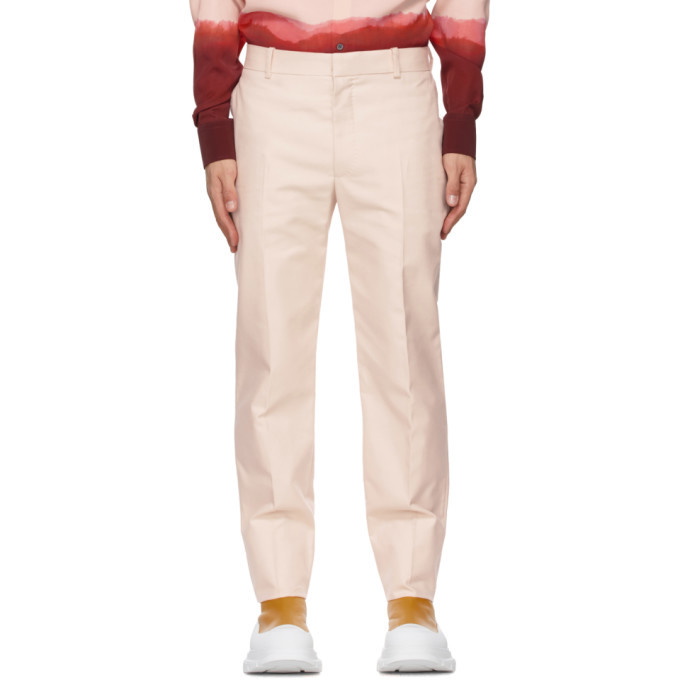 Photo: Alexander McQueen Pink Cotton Tapered Trousers